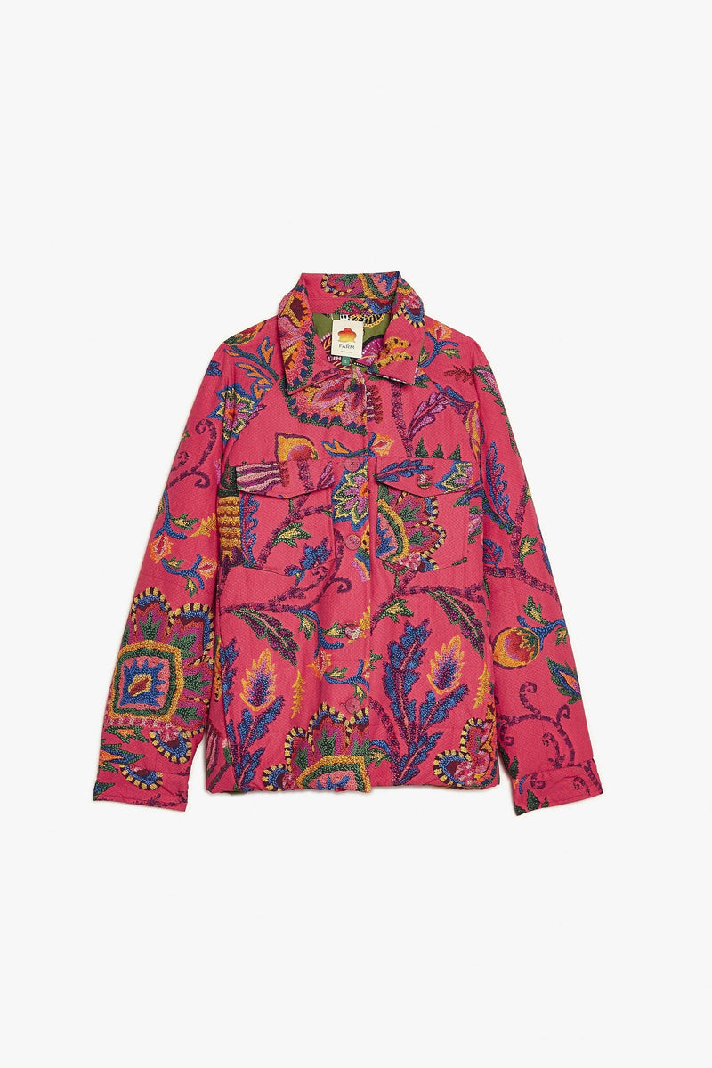 FARM RIO-JACKET-MIXED PRINTS TAPESTRY REVERSIBLE JACKET-JUST BRAZIL