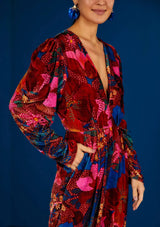 FARM RIO-JUMPSUIT-SNAKE GARDEN RED JUMPSUIT-JUST BRAZIL