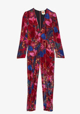 FARM RIO-JUMPSUIT-SNAKE GARDEN RED JUMPSUIT-JUST BRAZIL