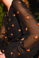 FARM RIO-DRESS-LUREX BANANAS EMBROIDERED MIDI DRESS-JUST BRAZIL