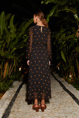 FARM RIO-DRESS-LUREX BANANAS EMBROIDERED MIDI DRESS-JUST BRAZIL