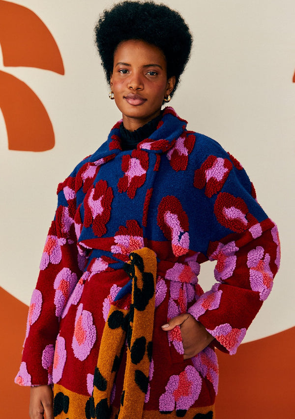 Farm Rio-Mixed Leopards Fleece Coat-Justbrazil