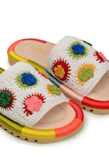 Sunset Crochet Slide Sandal