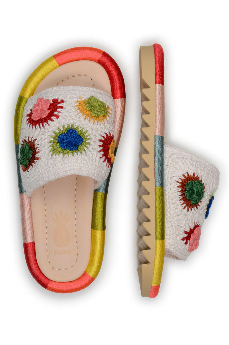 Sunset Crochet Slide Sandal