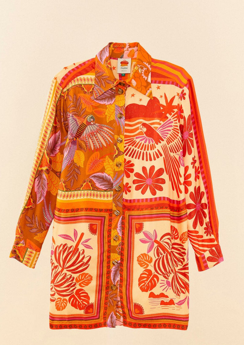 Farm Rio-Forest Mixed Scarves Chemise-Justbrazil