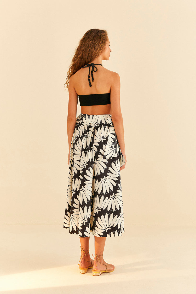 Farm Rio-Copacabana Black Bow Midi Skirt-Justbrazil