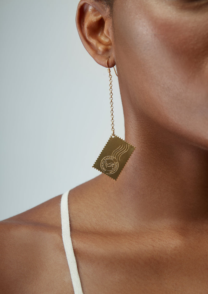 Ancient Kallos-Mykonos Stamp Earrings-Justbrazil