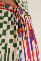 Farm Rio-Mixed Stripes Tapestry Multicolor Pants-Justbrazil