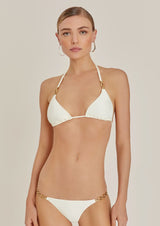 Lenny Niemeyer-Detailed Halter White Bikini-Justbrazil