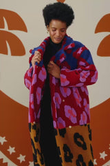 Farm Rio-Mixed Leopards Fleece Coat-Justbrazil