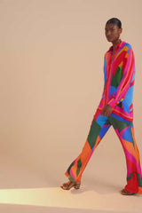 Farm Rio-Shirt-Colorful Leaves Long Sleeve Shirt-Just Brazil