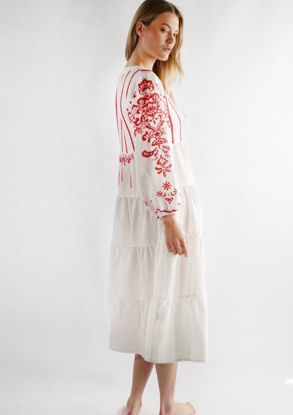 Aradia White Red Dress