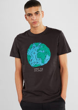 Crayon Globe Charcoal T-Shirt