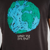 Crayon Globe Charcoal T-Shirt