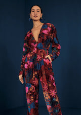 FARM RIO-JUMPSUIT-SNAKE GARDEN RED JUMPSUIT-JUST BRAZIL