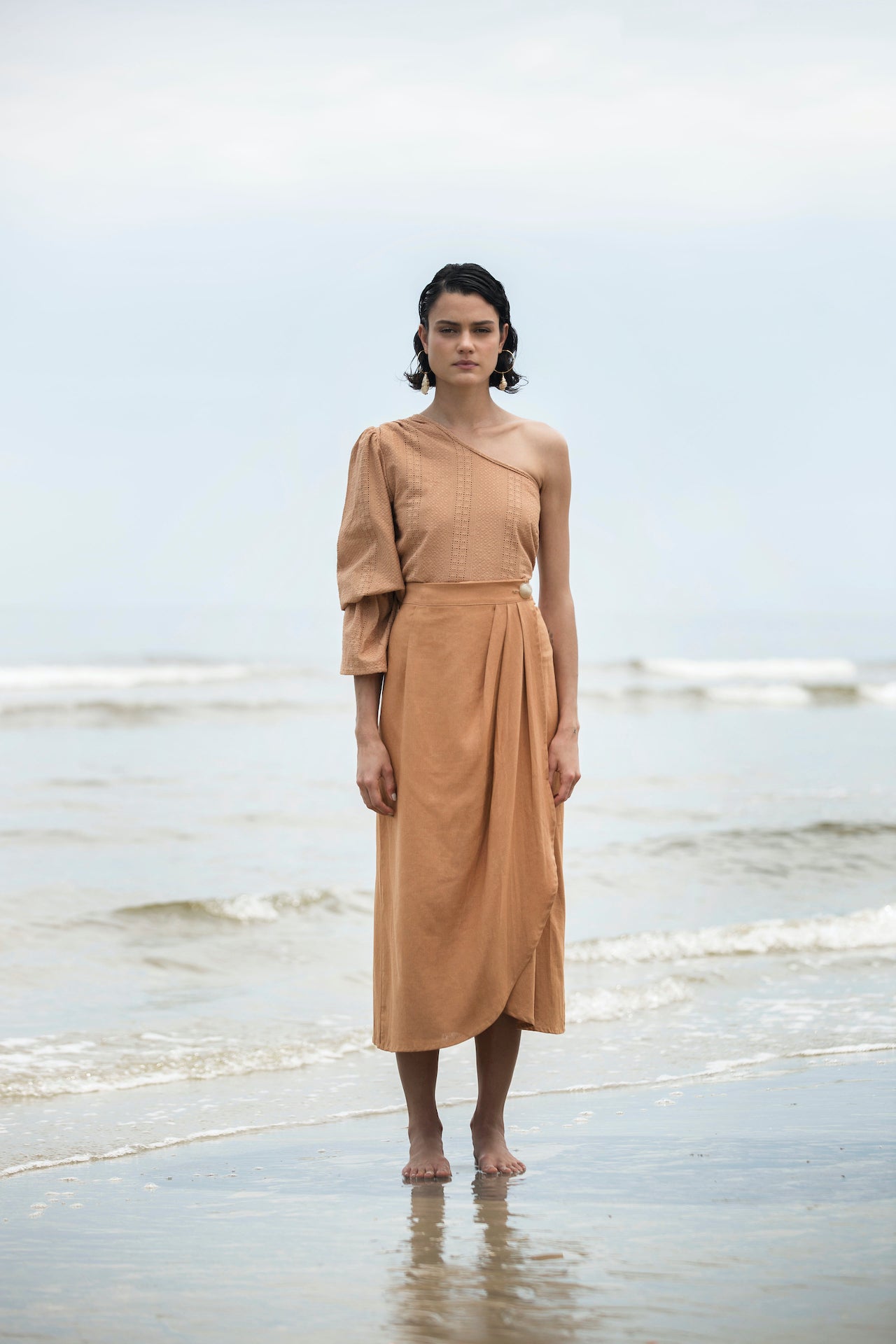 BLUSA LAISE CAMEL - JUSTBRAZIL
