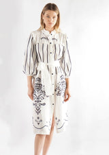 Alekra White Blue Dress