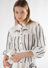 Alekra White Blue Dress
