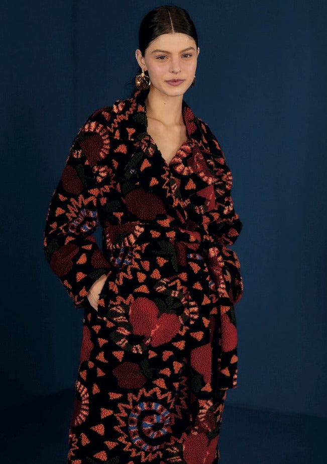 FARM EIO-JACKET-SNAKE FRUIT FLEECE COAT-JUST BRAZIL