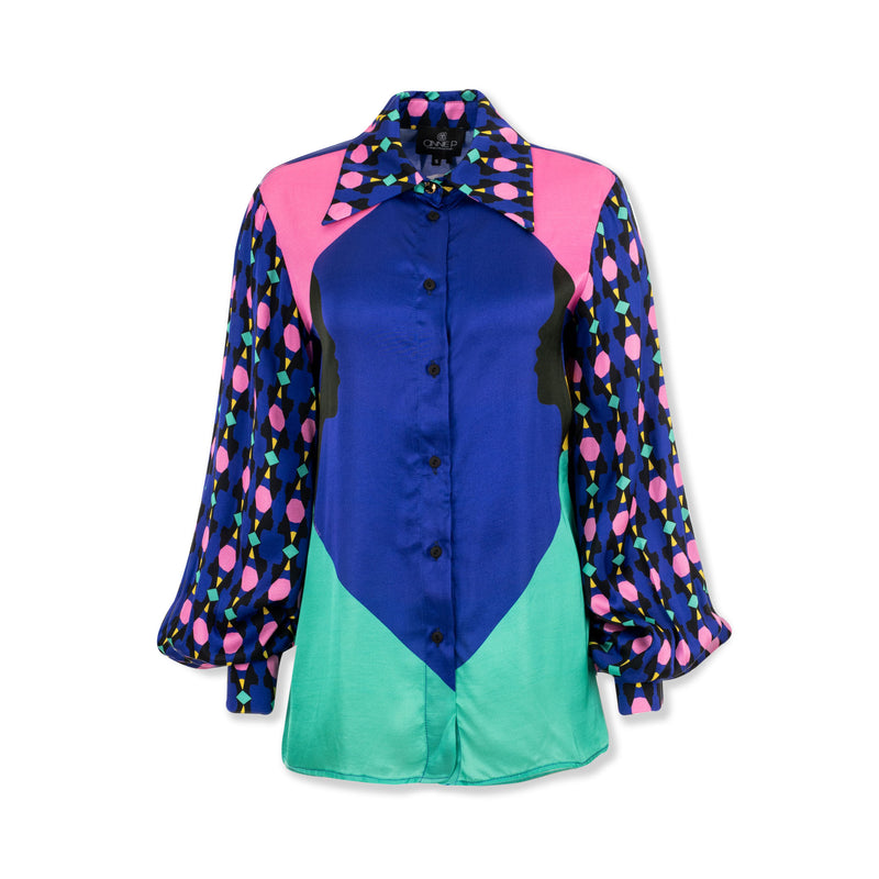 ANNIE P-SHIRT-MARTHA AFRICANA PLACEMENT SHIRT-JUST BRAZIL