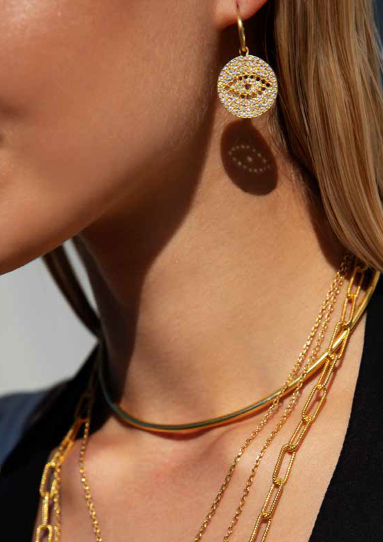 Antonia Karra-Polyphemos Paved Single Earring-Justbrazil