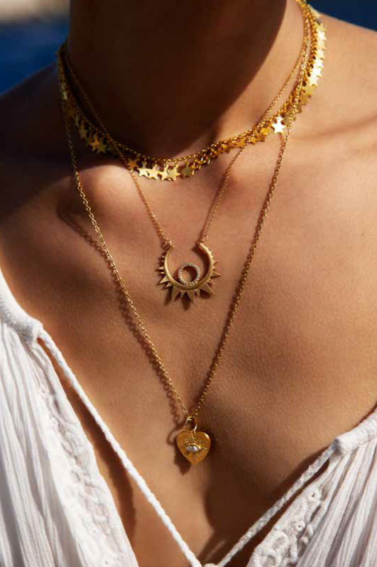 Long 2025 moon necklace