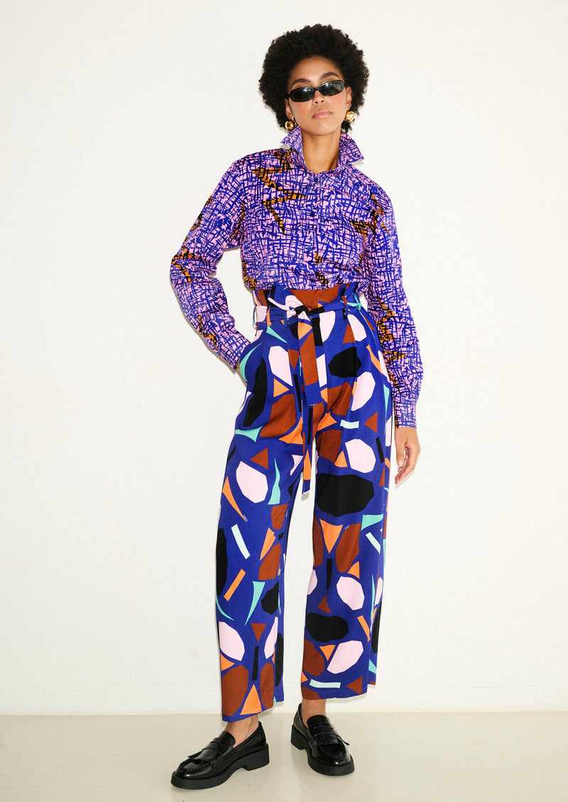 ANNIE P-PANTS-MILA AFRICA BIG BLUE PANTS-JUST BRAZIL
