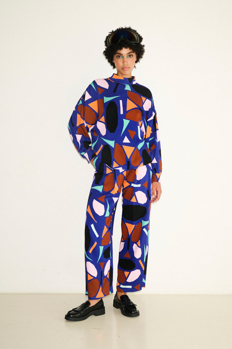 ANNIE P-PANTS-MILA AFRICA BIG BLUE PANTS-JUST BRAZIL