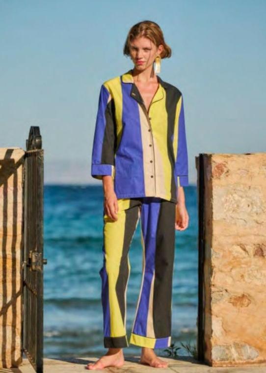 Annie P-Pajama Liquid Multi Long Top-Justbrazil
