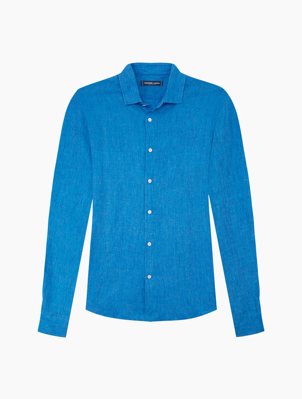 Antonio Linen Shirt Lake Blue
