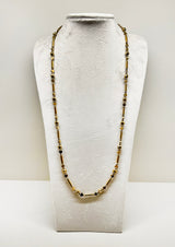Just Brazil-Necklace-Arctos Ematite Gold Star Long Necklace-Justbrazil