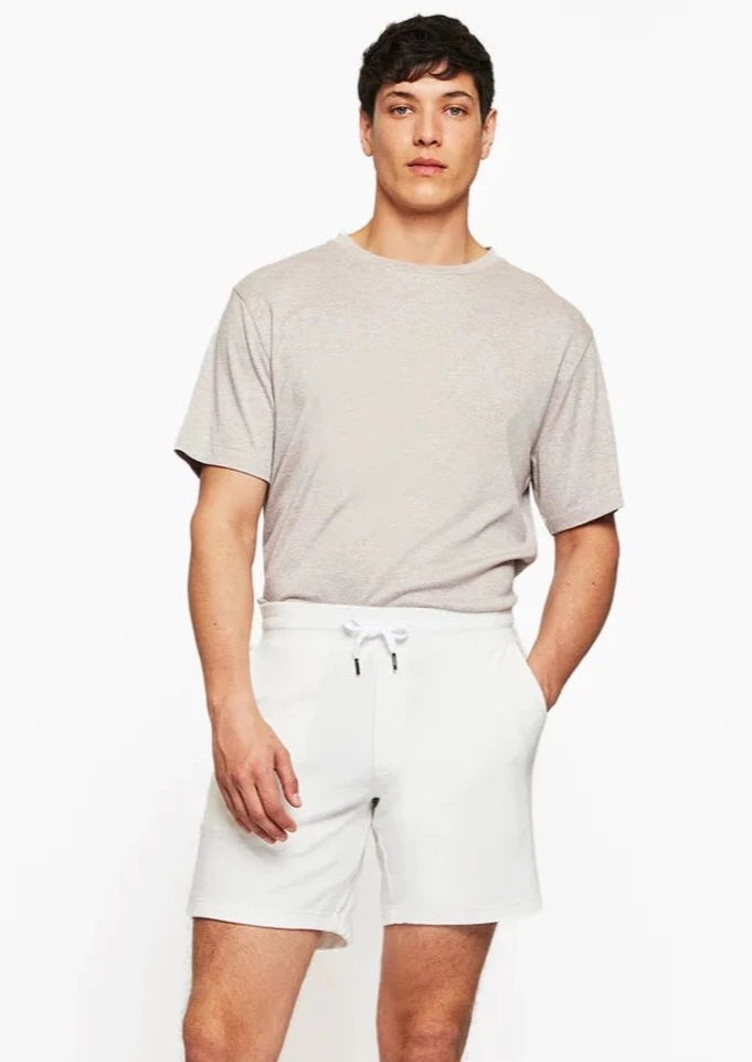 Frescobol-Augusto Terry Sweatshorts Ivory-Justbrazil