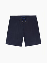 Frescobol-Augusto Terry Sweatshorts Navy Blue-Justbrazil