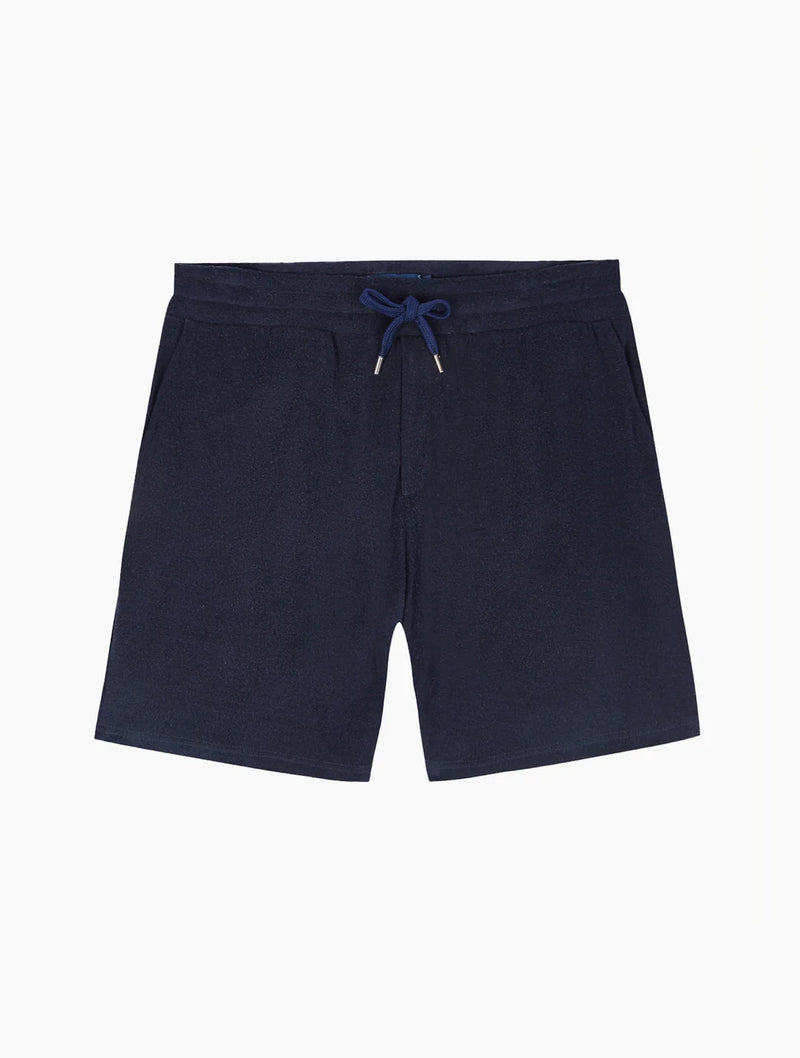 Frescobol-Augusto Terry Sweatshorts Navy Blue-Justbrazil