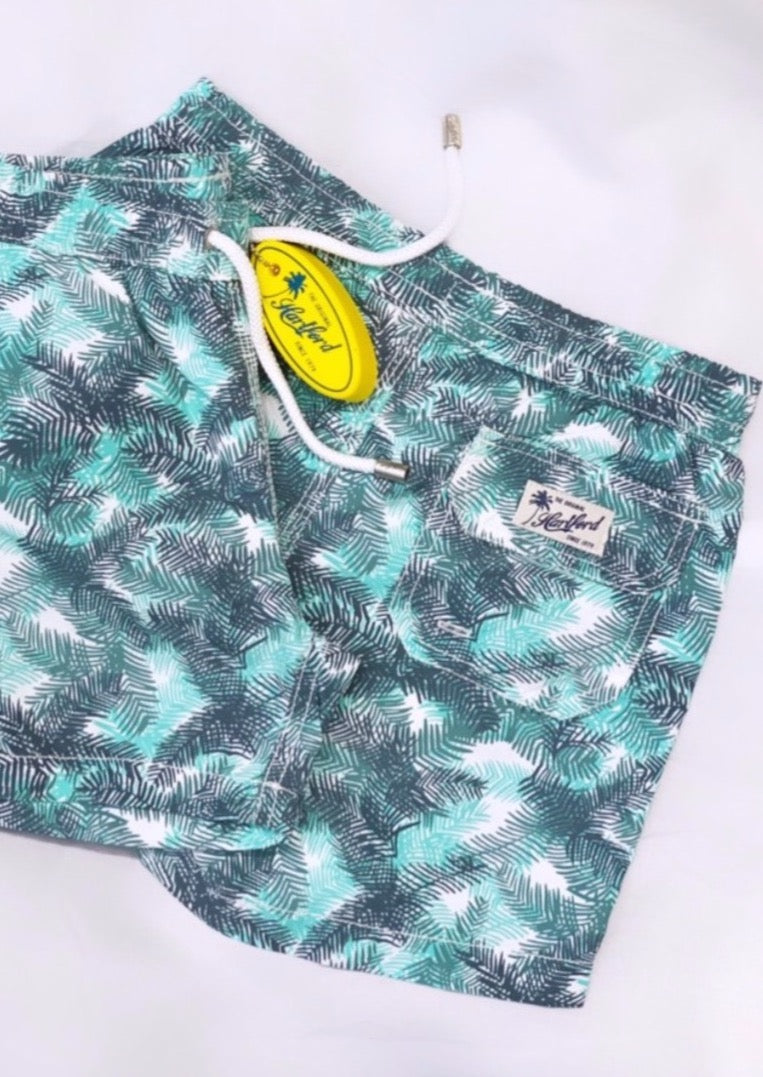 GREEN PALM BOY SWIMWEAR - JUSTBRAZIL