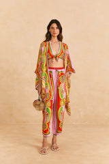 Farm Rio-Trousers-Beach Toucans Scarf Multi Pants-Just Brazil