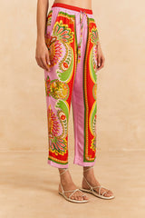 Farm Rio-Trousers-Beach Toucans Scarf Multi Pants-Just Brazil