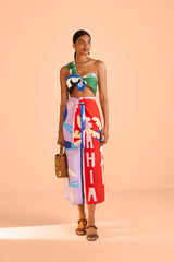 Farm Rio-Top-Brasil Bahia Scarves Multicolor Crop Top-Just Brazil