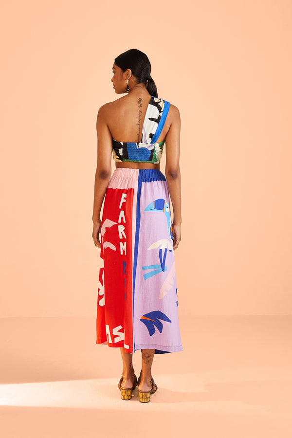 Farm Rio-Top-Brasil Bahia Scarves Multicolor Crop Top-Just Brazil