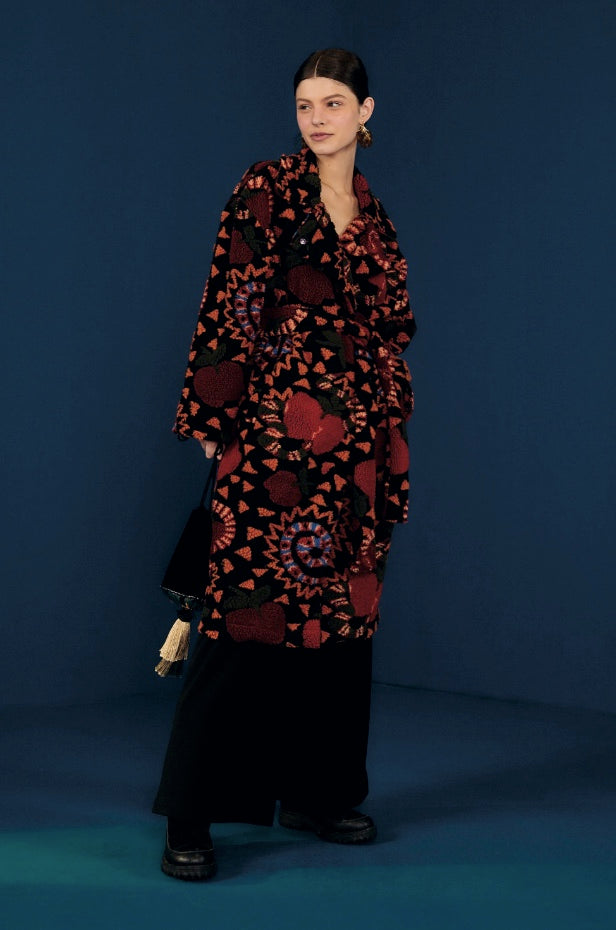 FARM EIO-JACKET-SNAKE FRUIT FLEECE COAT-JUST BRAZIL