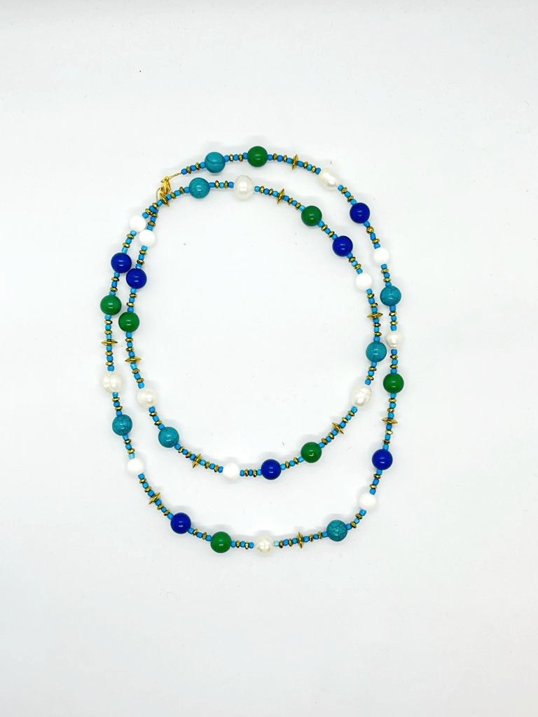 JUST BRAZIL-NECKLACE-CANDY LONG BLUE NECKLACE-JUST BRAZIL