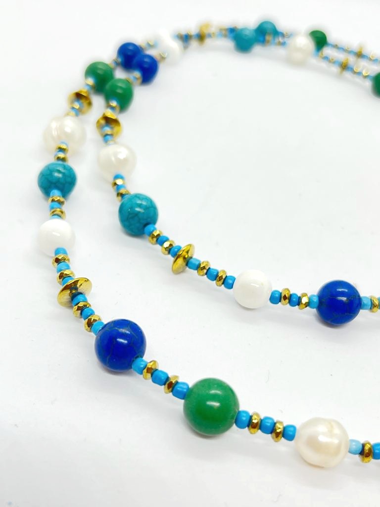 JUST BRAZIL-NECKLACE-CANDY LONG BLUE NECKLACE-JUST BRAZIL