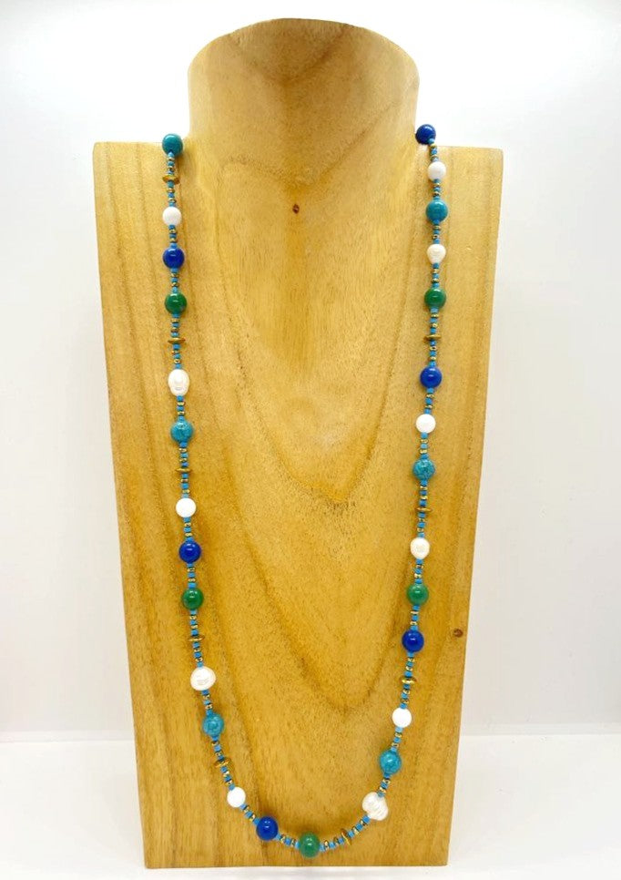 JUST BRAZIL-NECKLACE-CANDY LONG BLUE NECKLACE-JUST BRAZIL