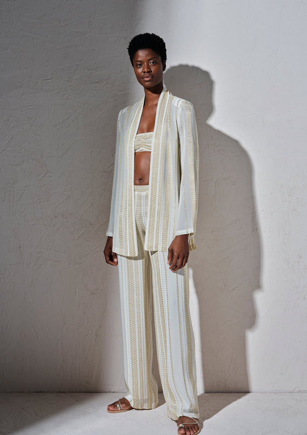 ZEUS DIONE SS22-ALCESTES GOLD TROUSERS-JUSTRAZIL