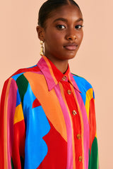 Farm Rio-Shirt-Colorful Leaves Long Sleeve Shirt-Just Brazil