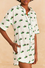 Farm Rio-Jumpsuit-Cross Stitch Coconut Embroidered Romper-Just Brazil