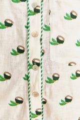 Farm Rio-Jumpsuit-Cross Stitch Coconut Embroidered Romper-Just Brazil