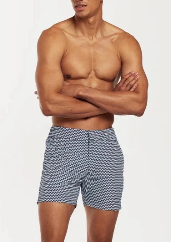 Frescobol-Classic Swim Shorts Copacabana Navy Blue-Justbrazil
