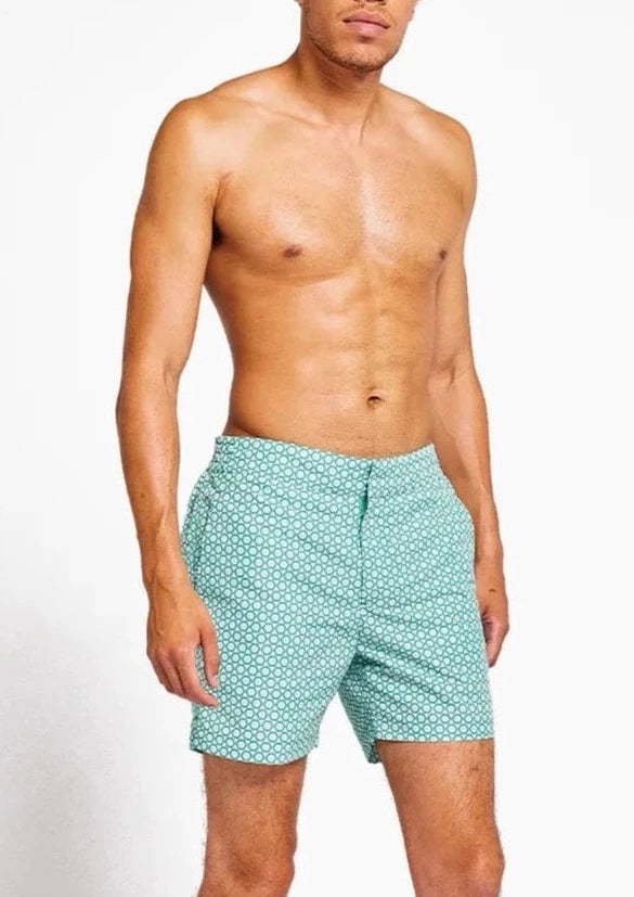 Frescobol-Classic Swim Shorts Futevolei Spring Green-Justbrazil