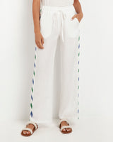 Kori-Crater White Green Trousers-Justbrazil